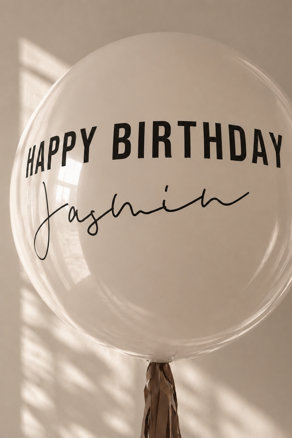XL Ballon personalisiert - Beige