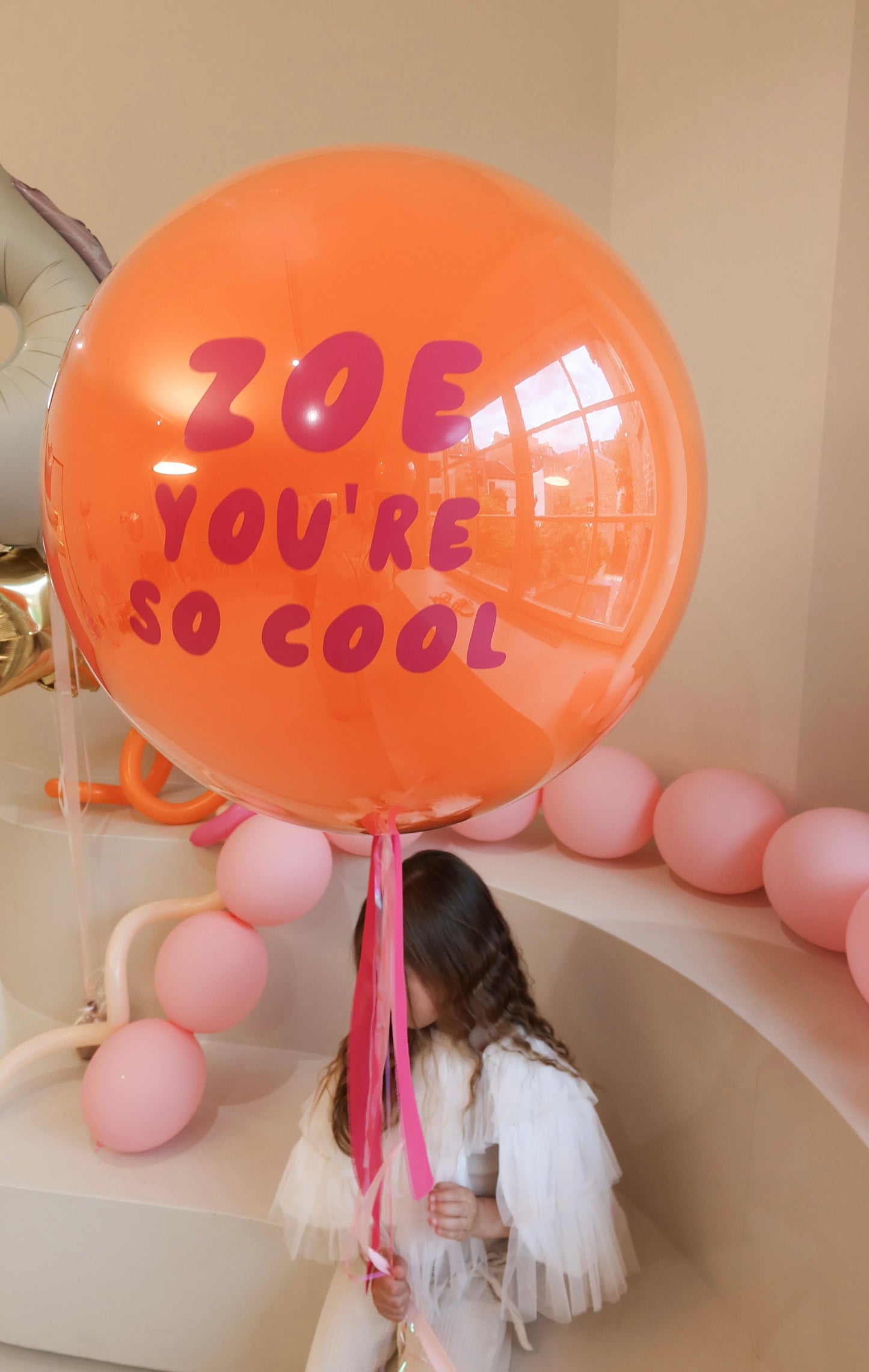 XL Ballon personalisiert - Orange