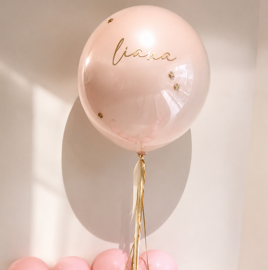 XL Ballon personalisiert - Puderrosa