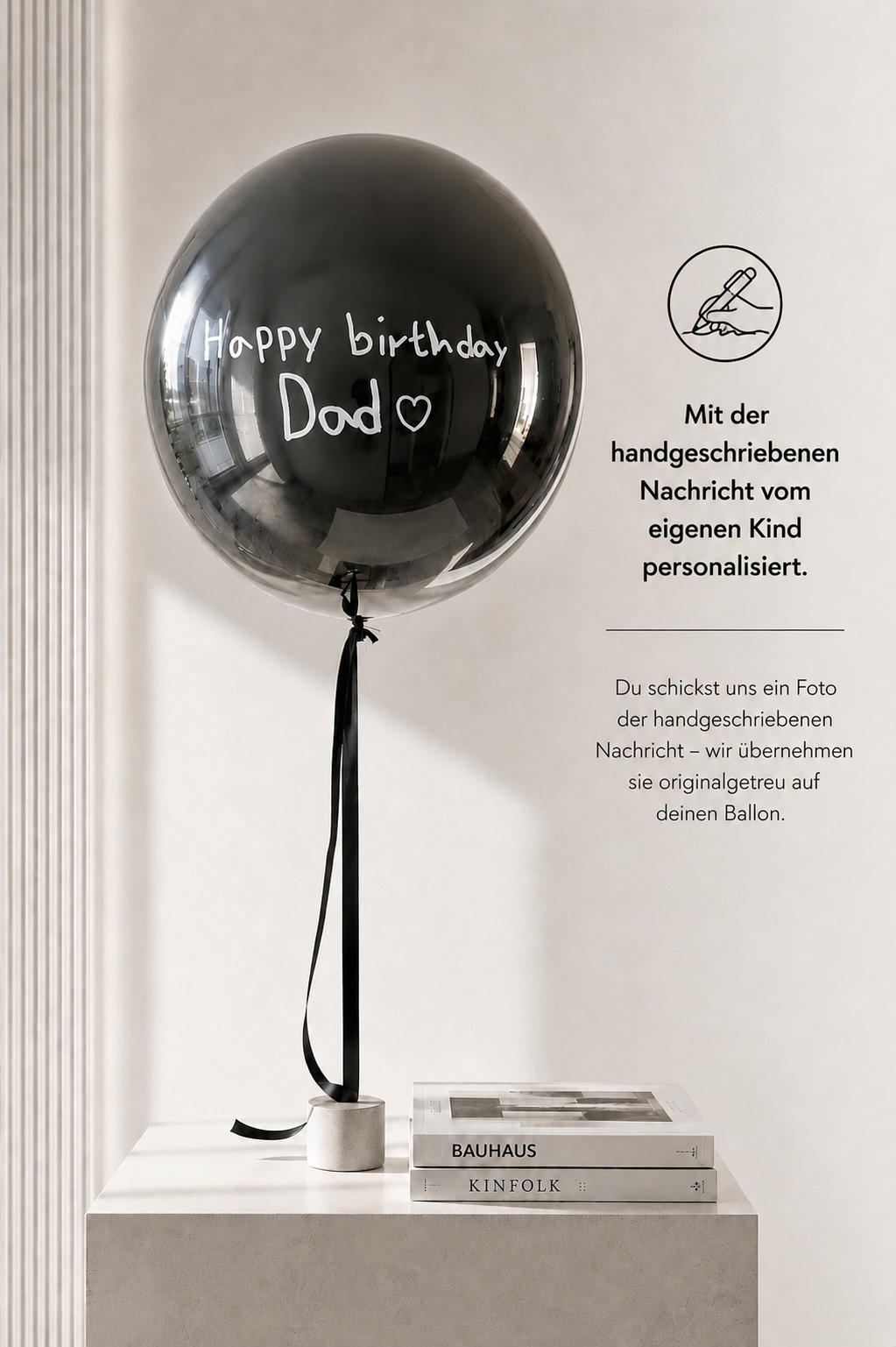 XL Ballon personalisiert - Schwarz