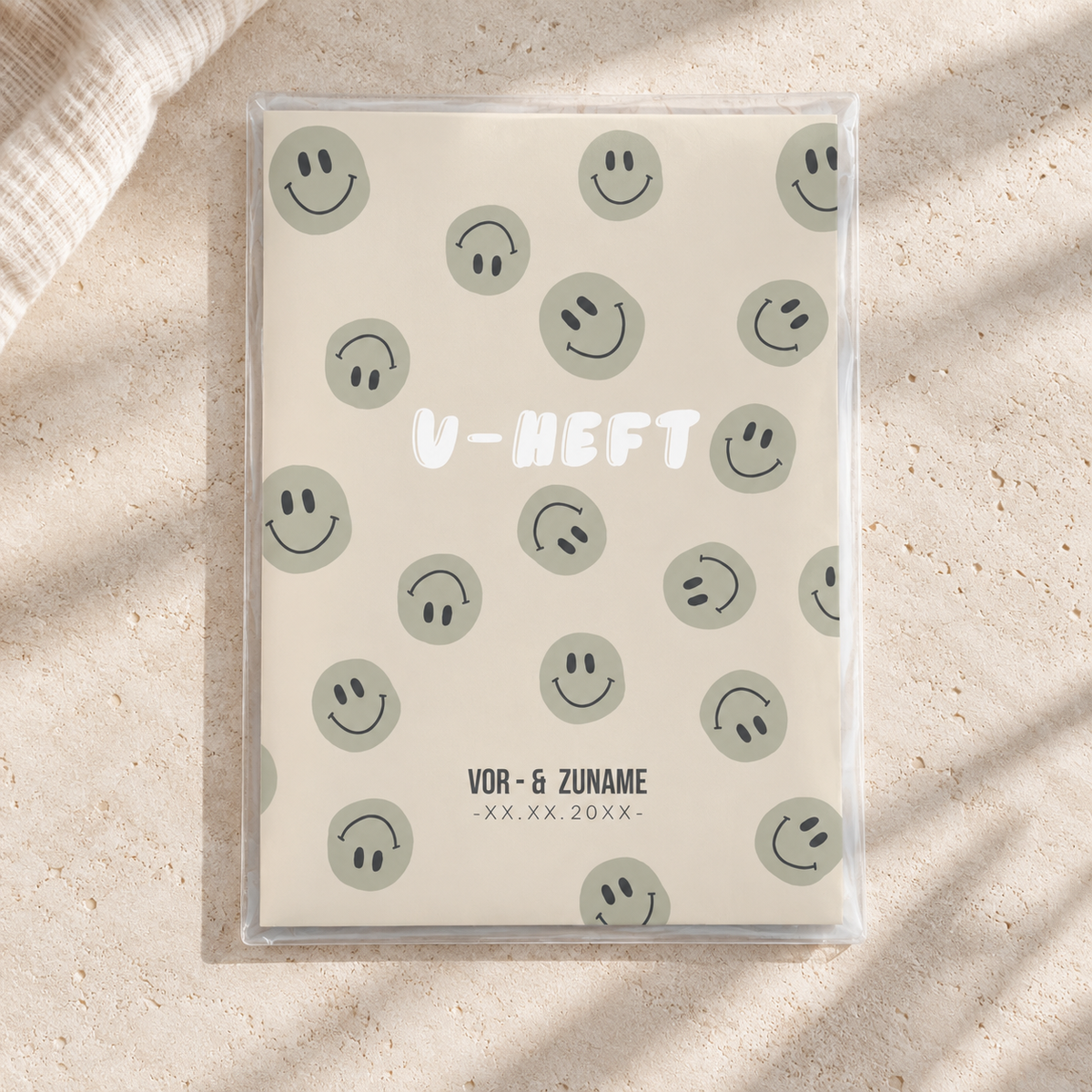 U-Heft & Impfpasshülle - Smileys khaki beige