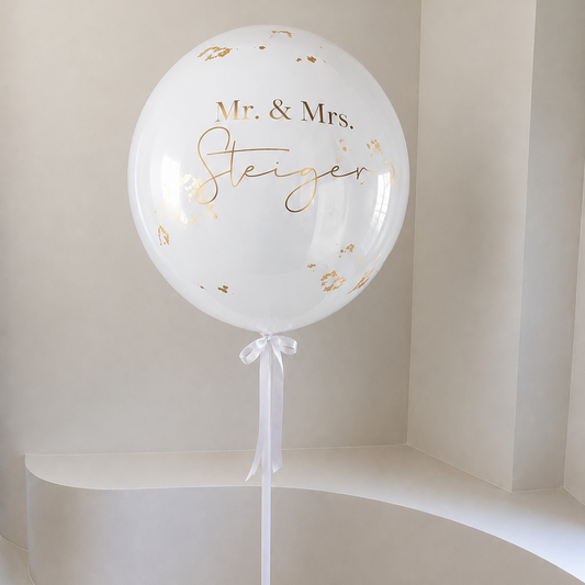 XL Ballon personalisiert - Weiss