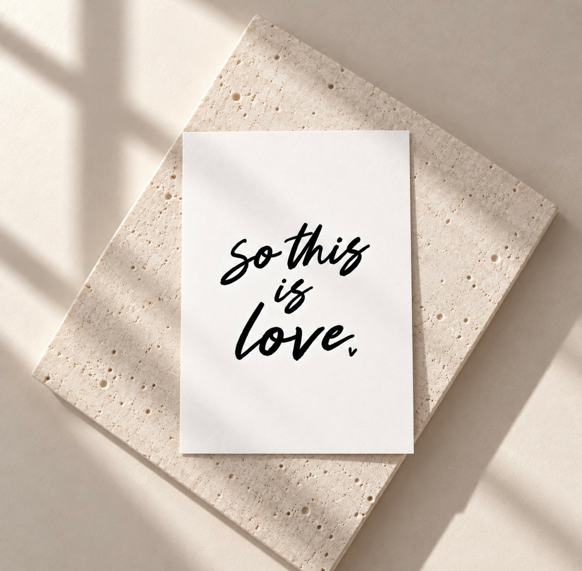 Postkarte - So this is love