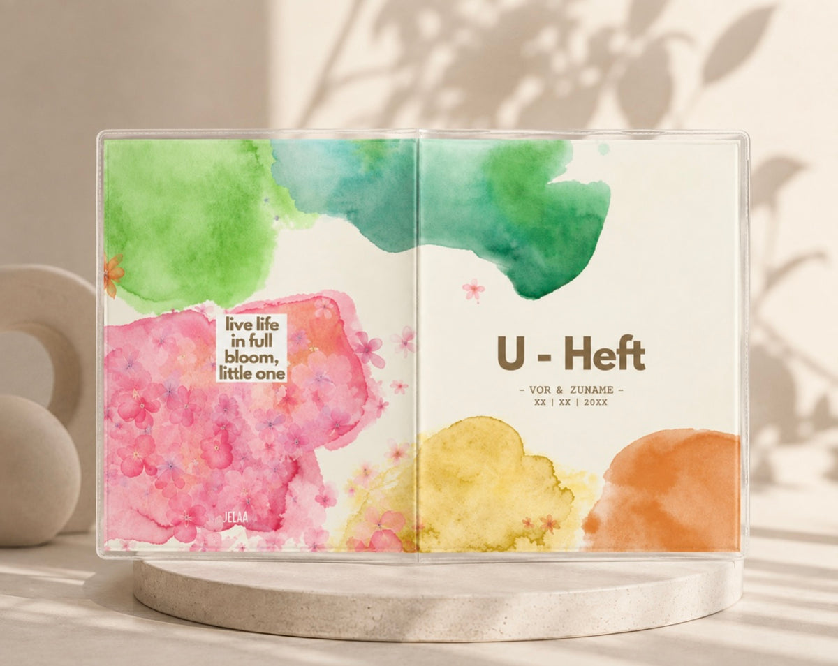 U-Heft & Impfpasshülle - Bunt aquarelle