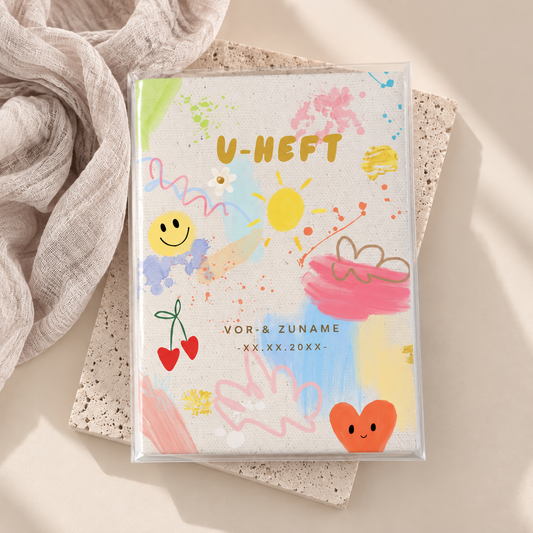 U-Heft & Impfpasshülle - Bunte Malerei 2