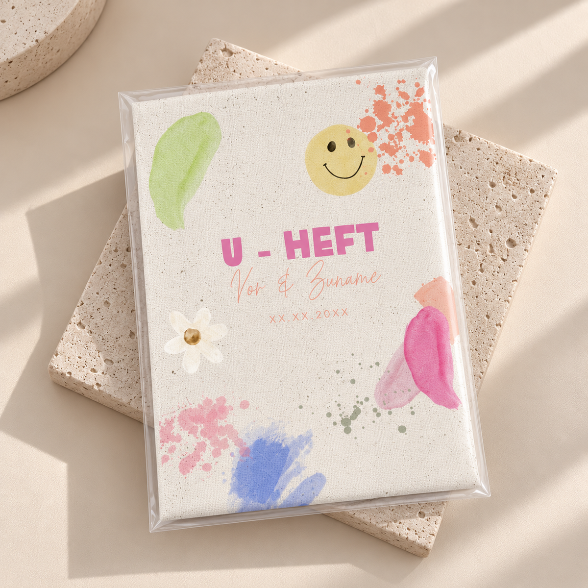 U-Heft & Impfpasshülle - Bunte Malerei