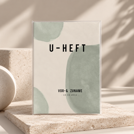 U-Heft & Impfpasshülle - Abstrakt grün