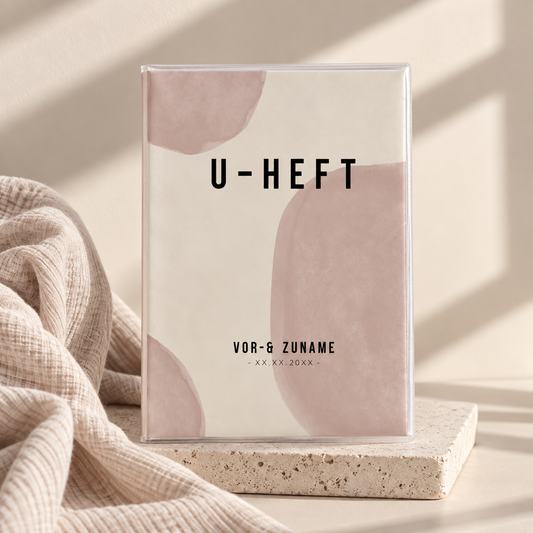 U-Heft & Impfpasshülle - Abstrakt rosa