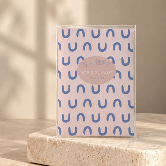 U-Heft & Impfpasshülle - Bogen rosa blau