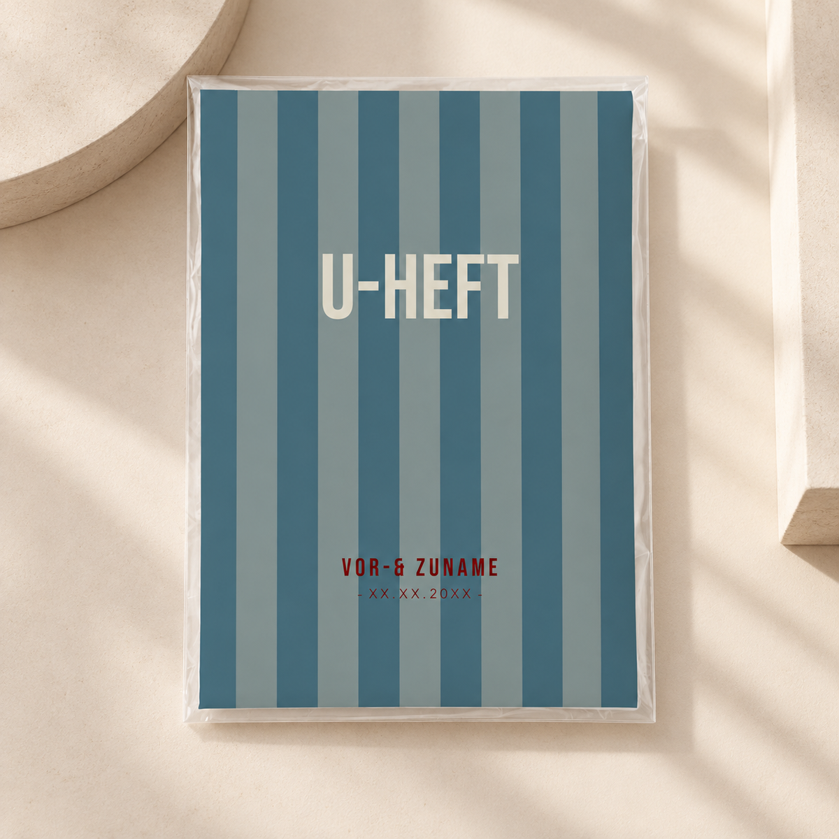 U-Heft & Impfpasshülle - Gestreift grün türkis