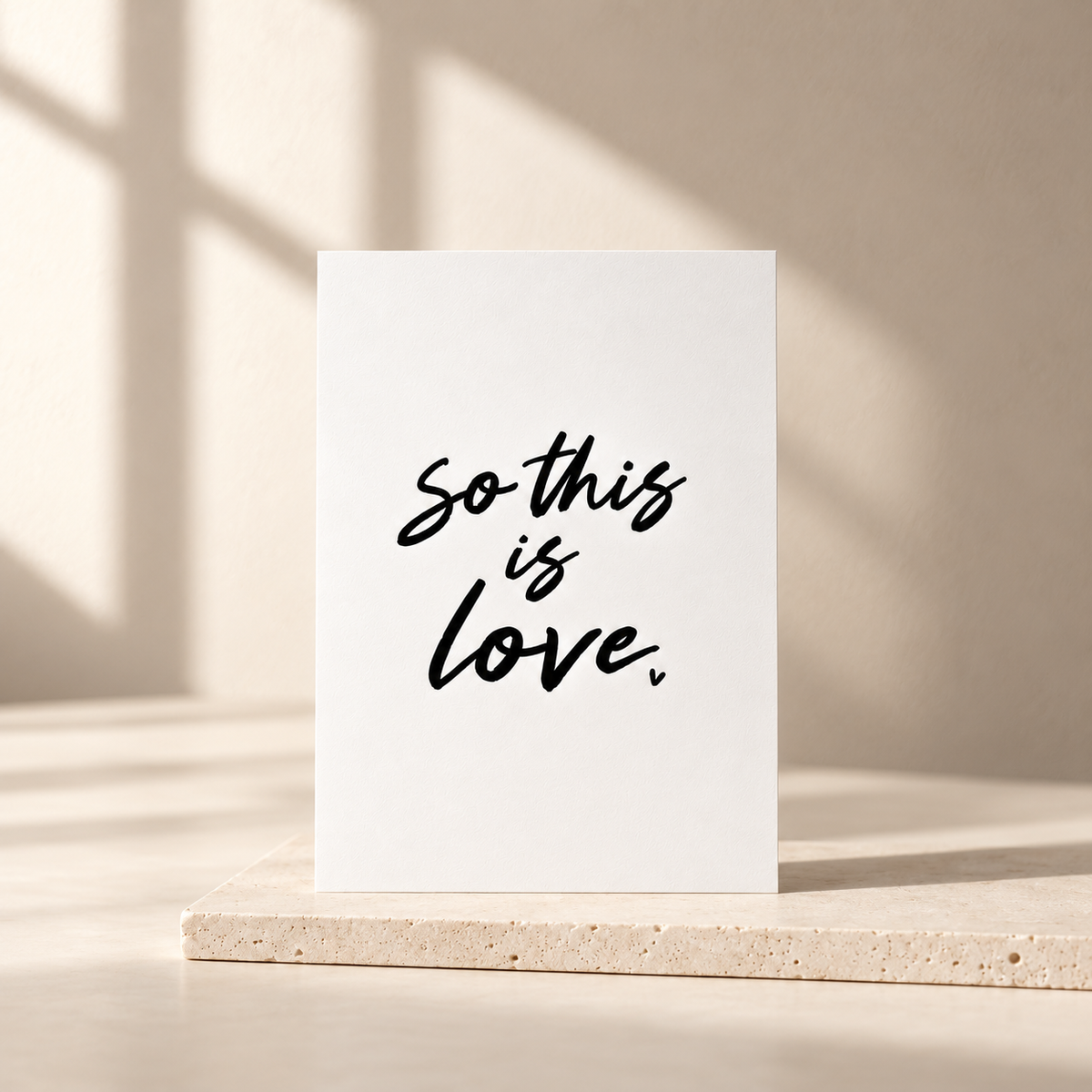 Postkarte - So this is love