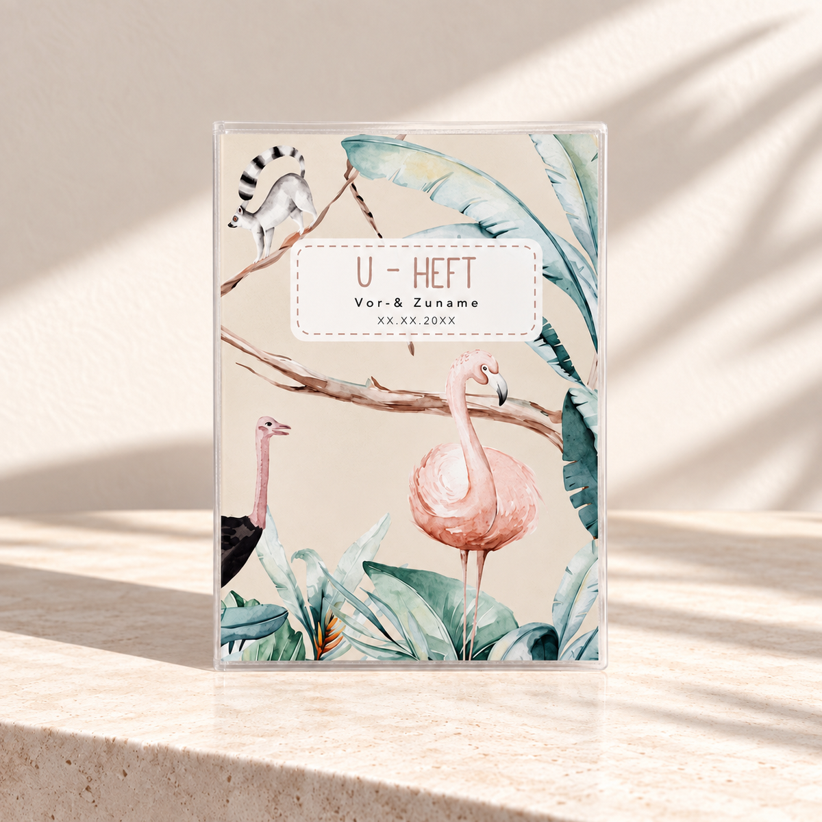 U-Heft & Impfpasshülle - Safari Flamingo
