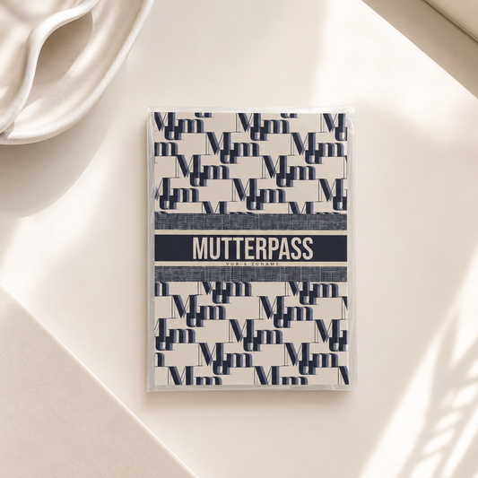 MUTTERPASSHÜLLE - Luxury grau beige personalisiert