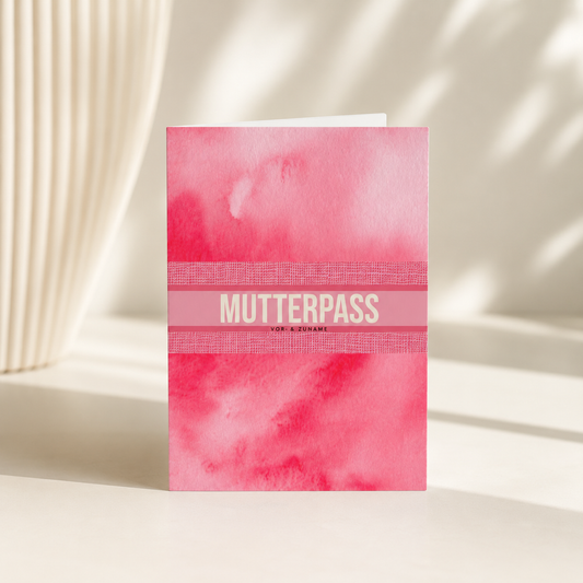 MUTTERPASSHÜLLE - Luxury pink personalisiert