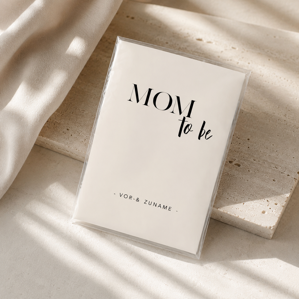 MUTTERPASSHÜLLE - Mom to be beige personalisiert