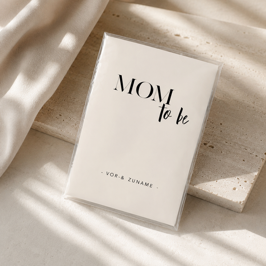 MUTTERPASSHÜLLE - Mom to be beige personalisiert