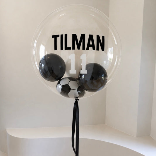 XL Ballon personalisiert - Fussball schwarz weiss