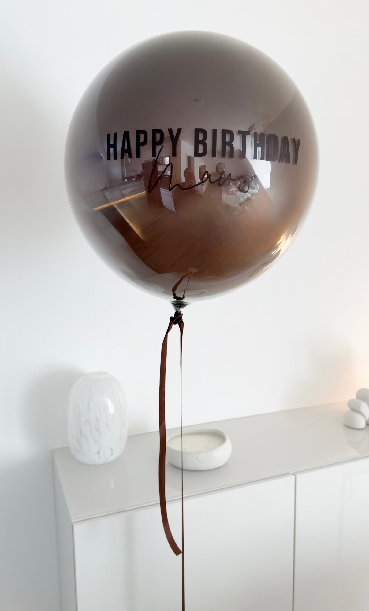 XL Ballon personalisiert - Braun