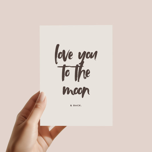 Postkarte - Love you to the moon