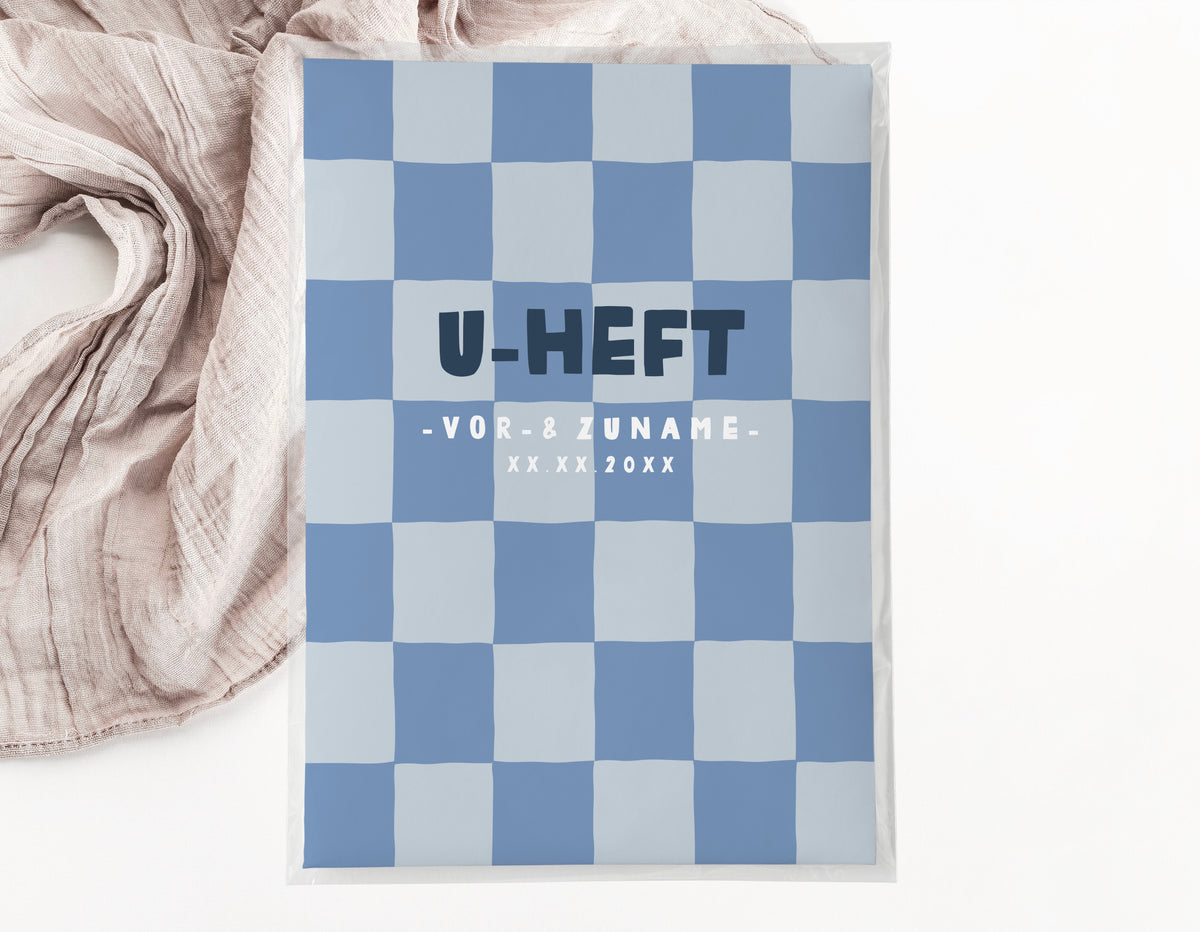 U-Heft & Impfpasshülle - Karo blau