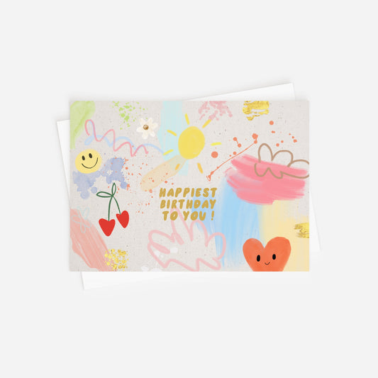Postkarte - Bunte Malerei