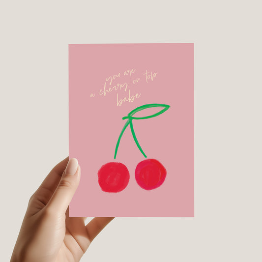 Postkarte - Cherry on top