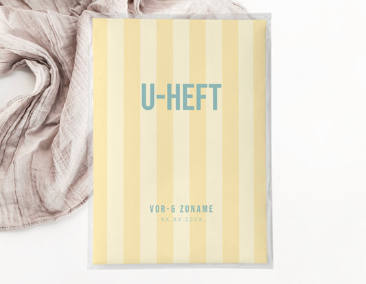 U-Heft & Impfpasshülle - Gestreift gelb