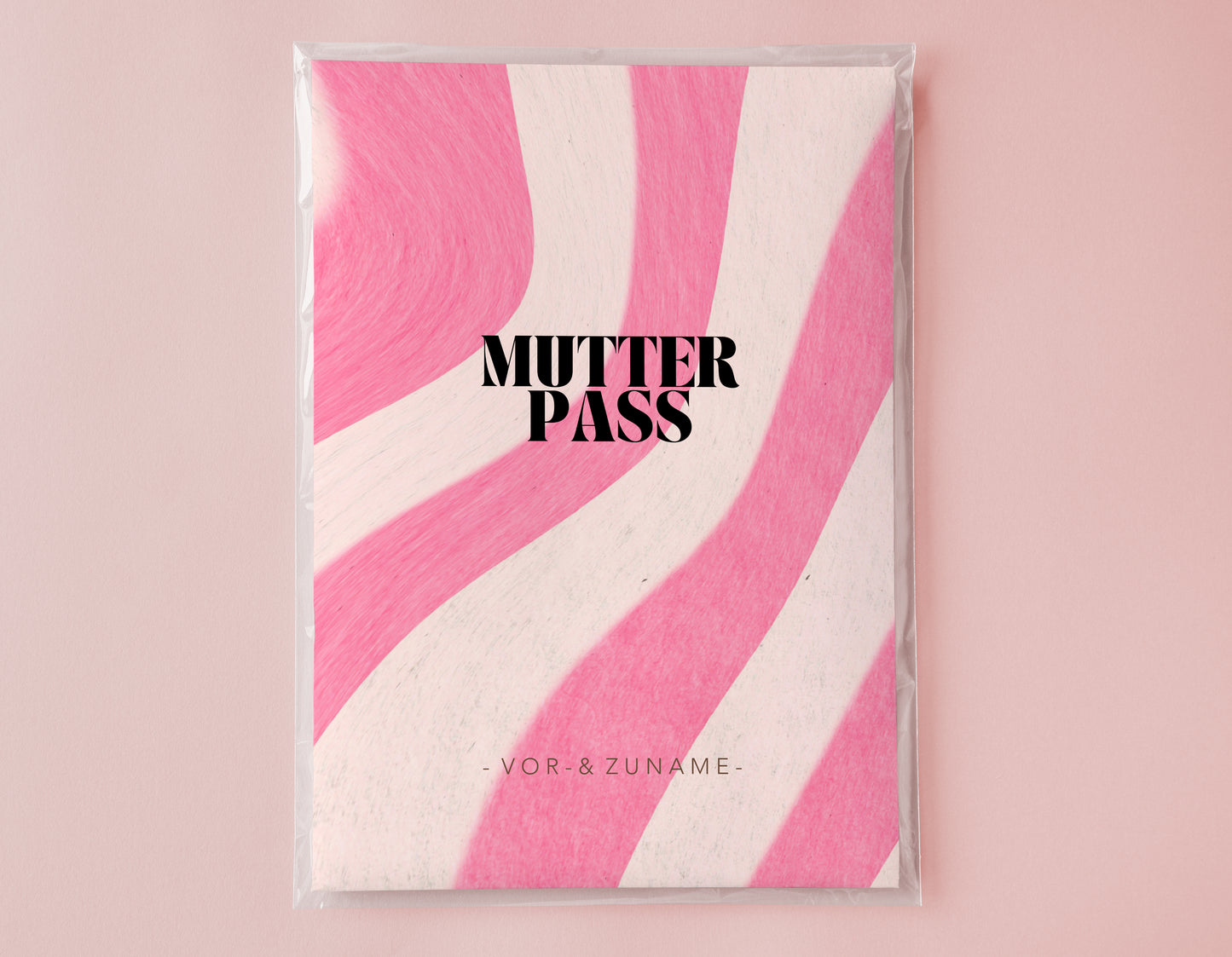 MUTTERPASSHÜLLE - Zebra pink personalisiert