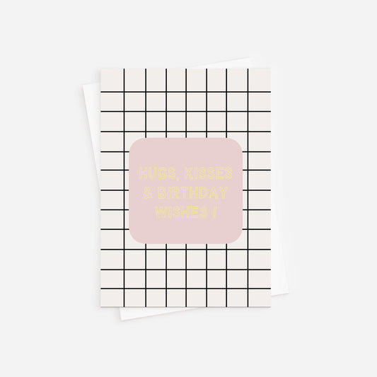 Postkarte - Hugs & Kisses