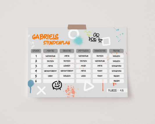 Stundenplan - Graffiti