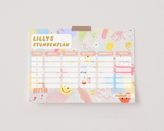 Stundenplan - Bunte Malerei