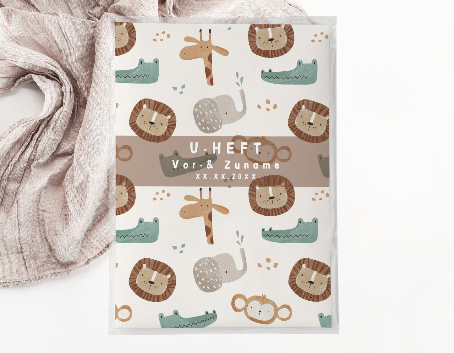 U-Heft & Impfpasshülle - Safari baby