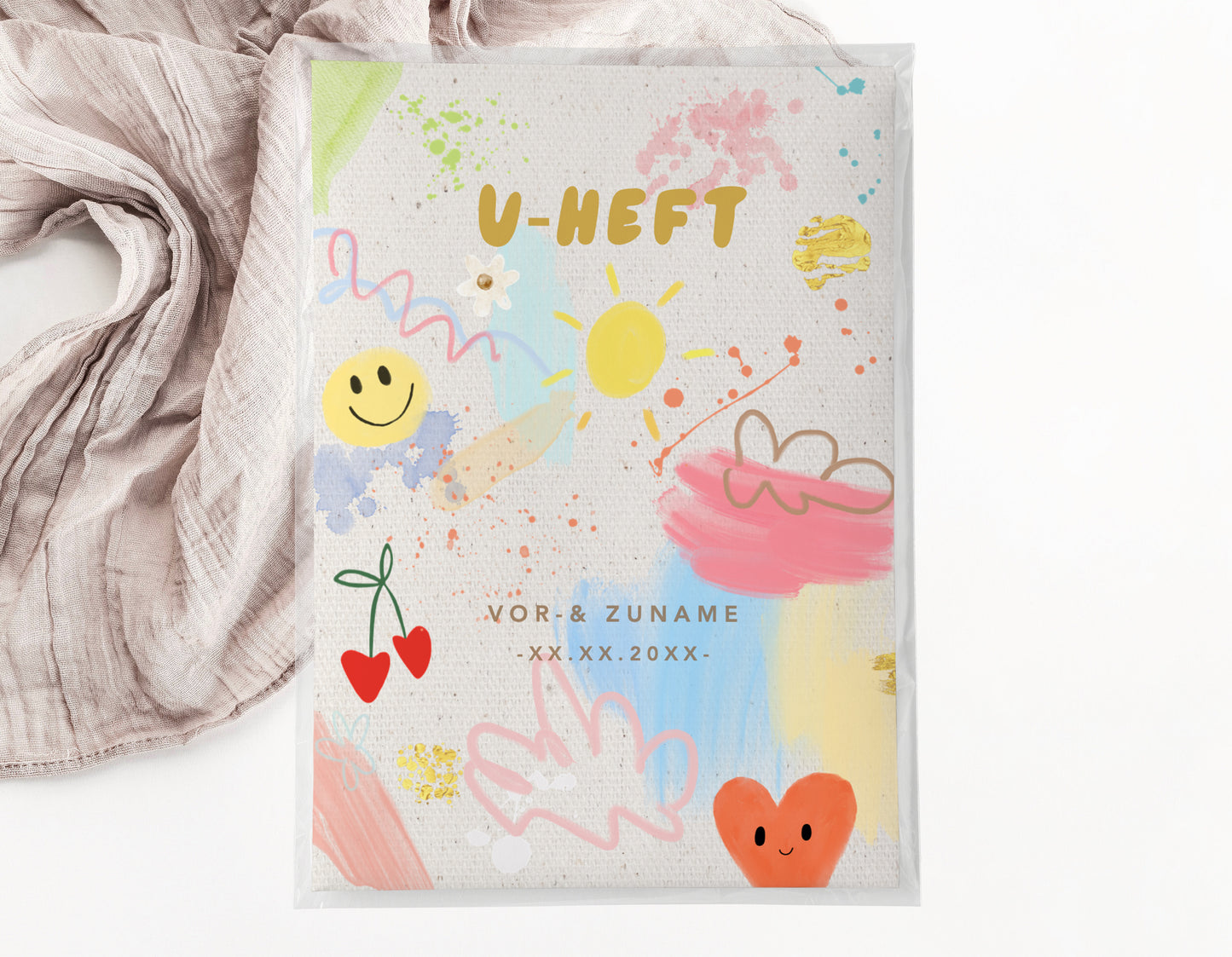 U-Heft & Impfpasshülle - Bunte Malerei 2