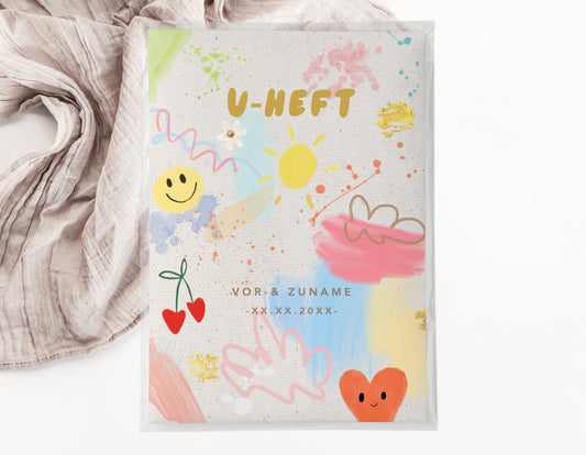 U-Heft & Impfpasshülle - Bunte Malerei 2