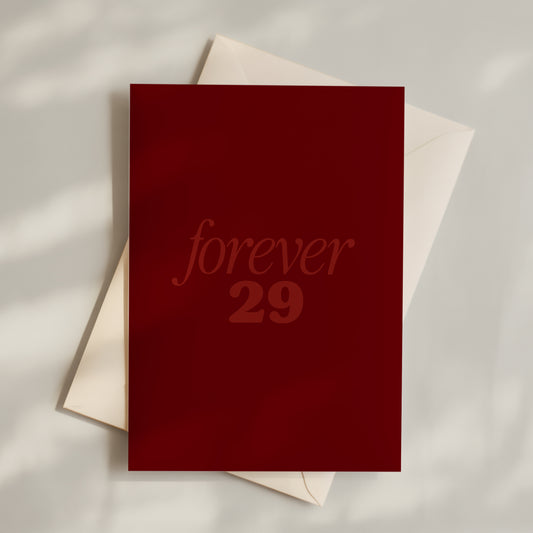 Postkarte - Forever 29