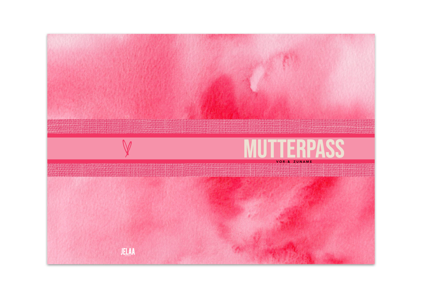 MUTTERPASSHÜLLE - Luxury pink personalisiert
