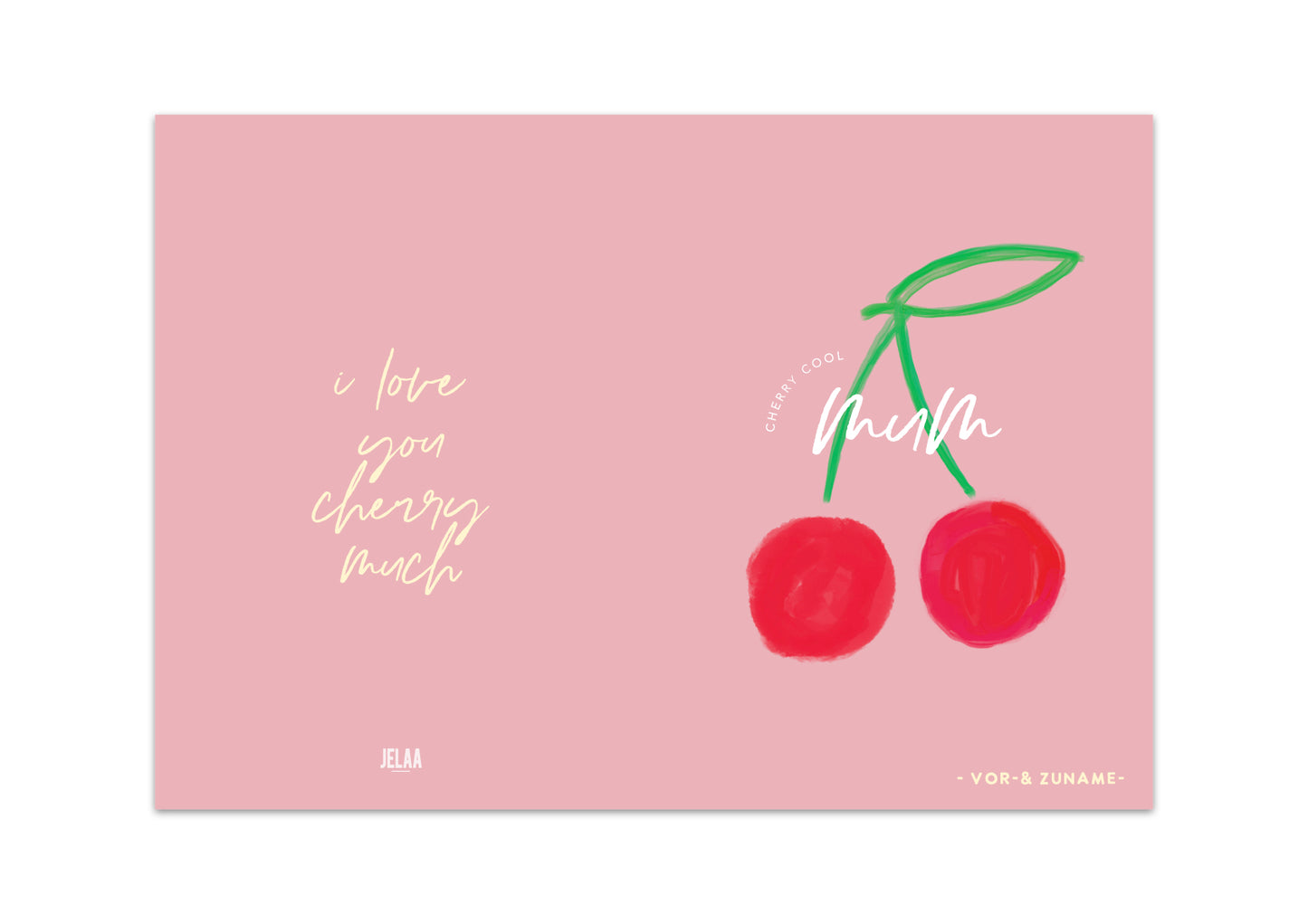 MUTTERPASSHÜLLE - Kirschen personalisiert
