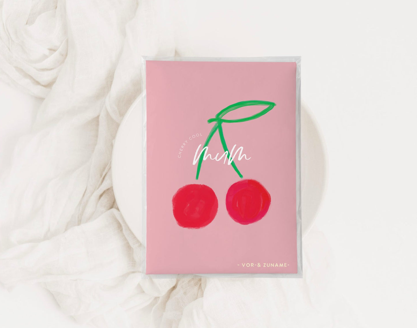 MUTTERPASSHÜLLE - Kirschen personalisiert