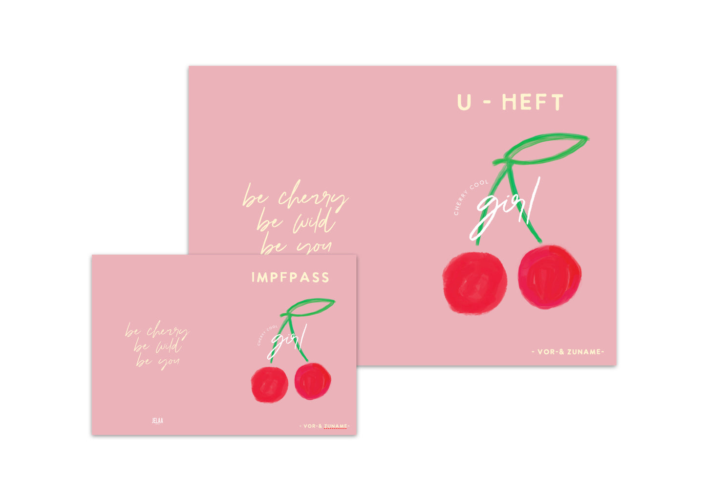 U-Heft & Impfpasshülle - Kirschen 2