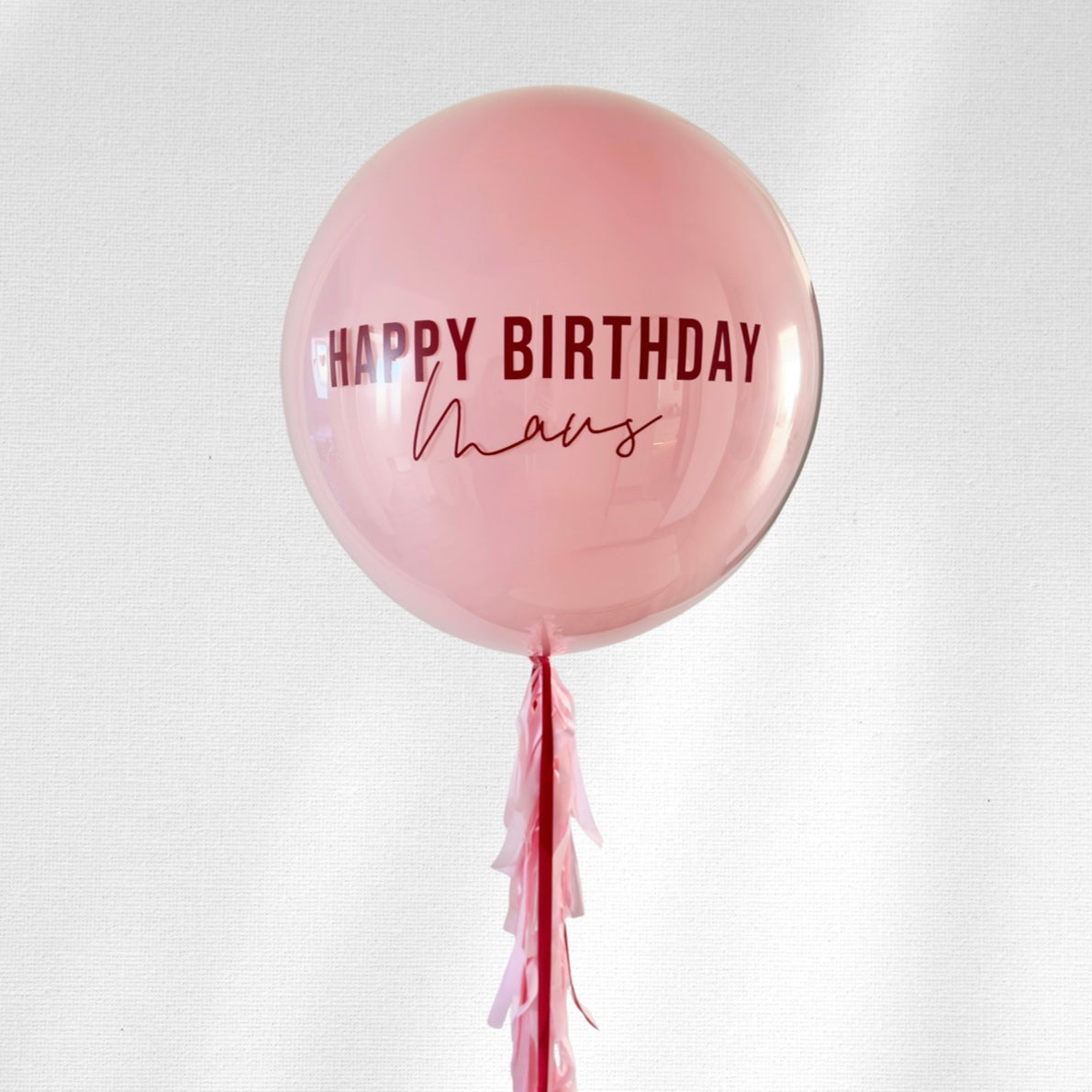 XL Ballon personalisiert - Rosa bordeaux rot