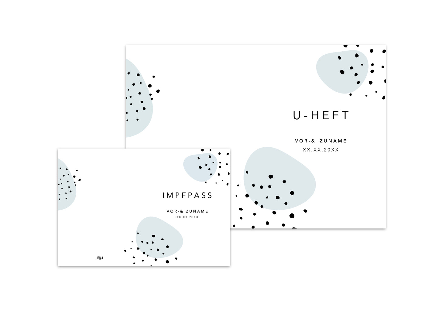 U-Heft & Impfpasshülle - Minimalistisch blau