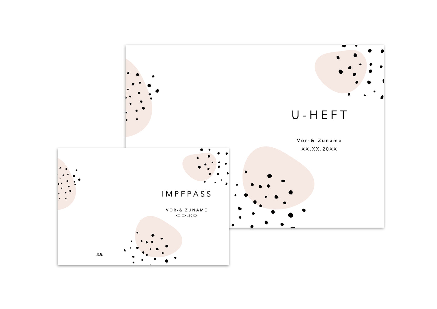 U-Heft & Impfpasshülle - Minimalistisch rosa