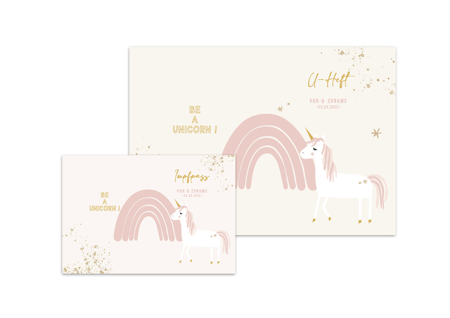 U-Heft & Impfpasshülle - Einhorn