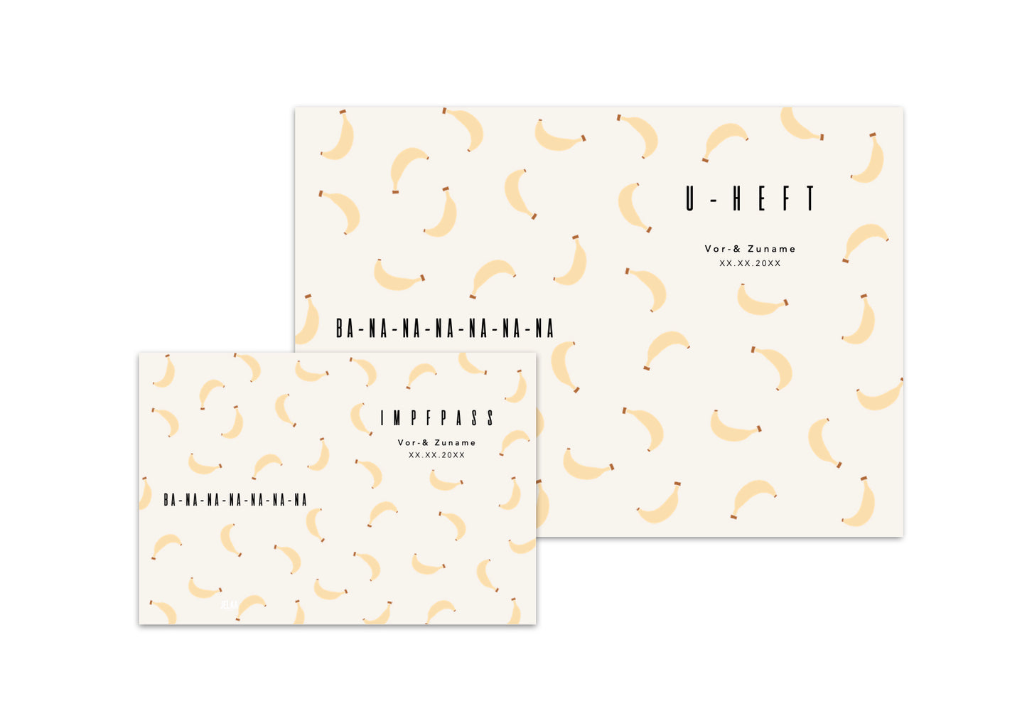 U-Heft & Impfpasshülle - Bananen