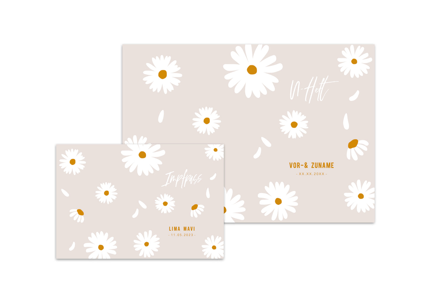 U-Heft & Impfpasshülle - Gänseblümchen