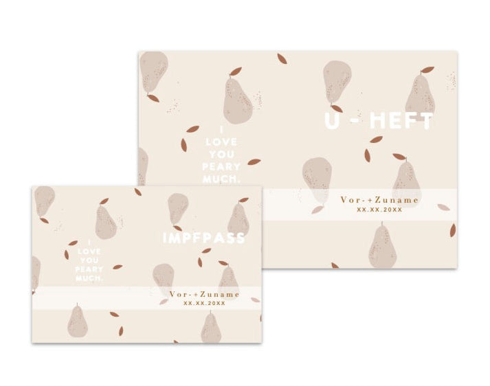 U-Heft & Impfpasshülle - Birnen
