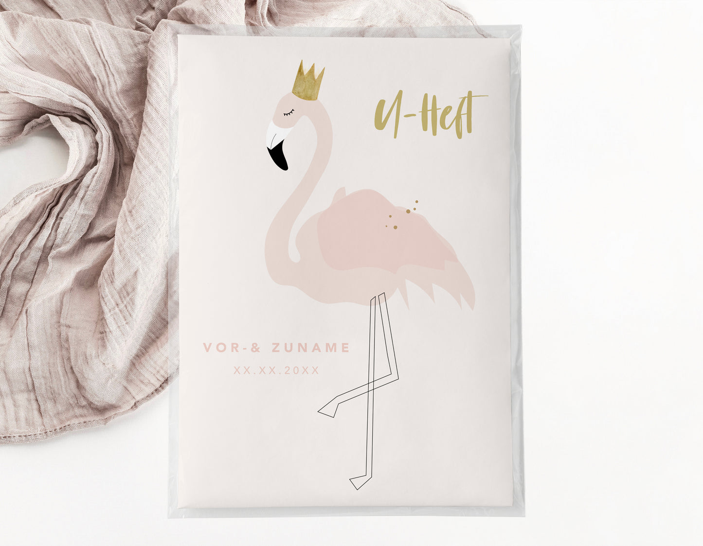 U-Heft & Impfpasshülle - Flamingo