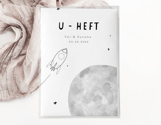 U-Heft & Impfpasshülle - Mond Rakete