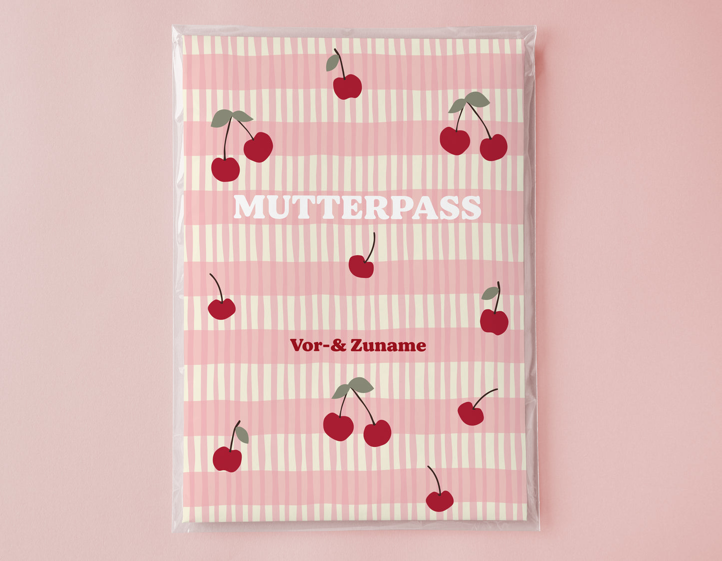 MUTTERPASSHÜLLE - Kirschen 2 personalisiert