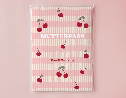 MUTTERPASSHÜLLE - Kirschen 2 personalisiert